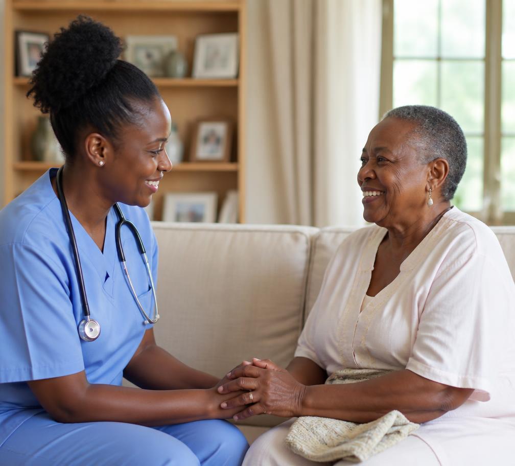 Passionate Care 365 caregiver supporting a client at home